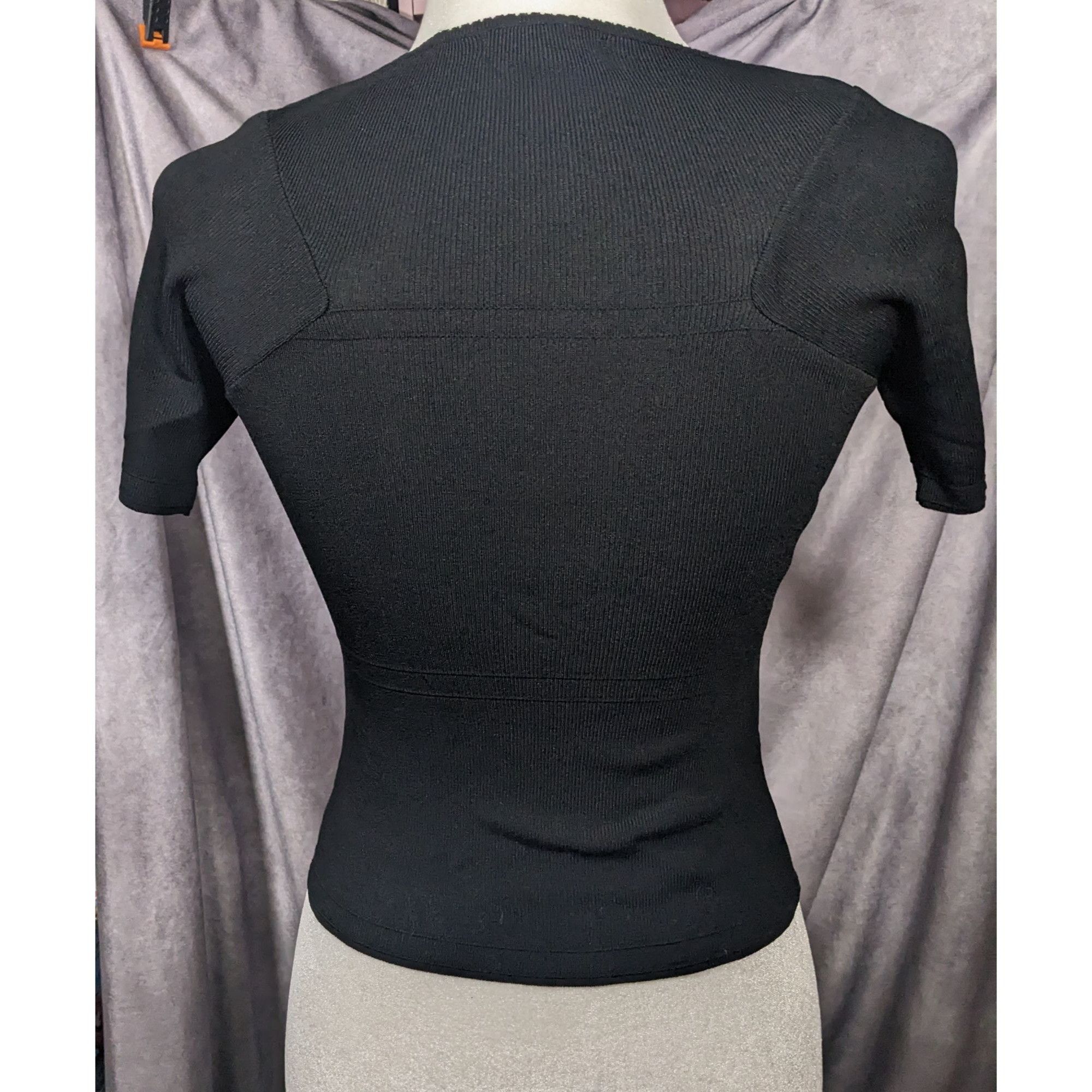 Other Y2K Jane Doe Black Top With Red And White Embroidered Floral Size S / US 4 / IT 40 - 8 Thumbnail