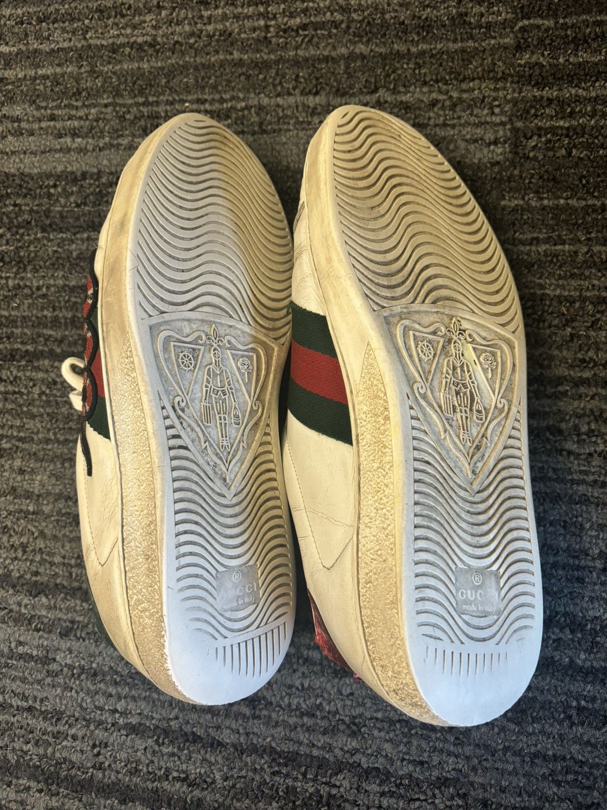 Gucci Gucci Ace Sneaker White Leather with King Snake Size US 9 / EU 42 - 5 Thumbnail