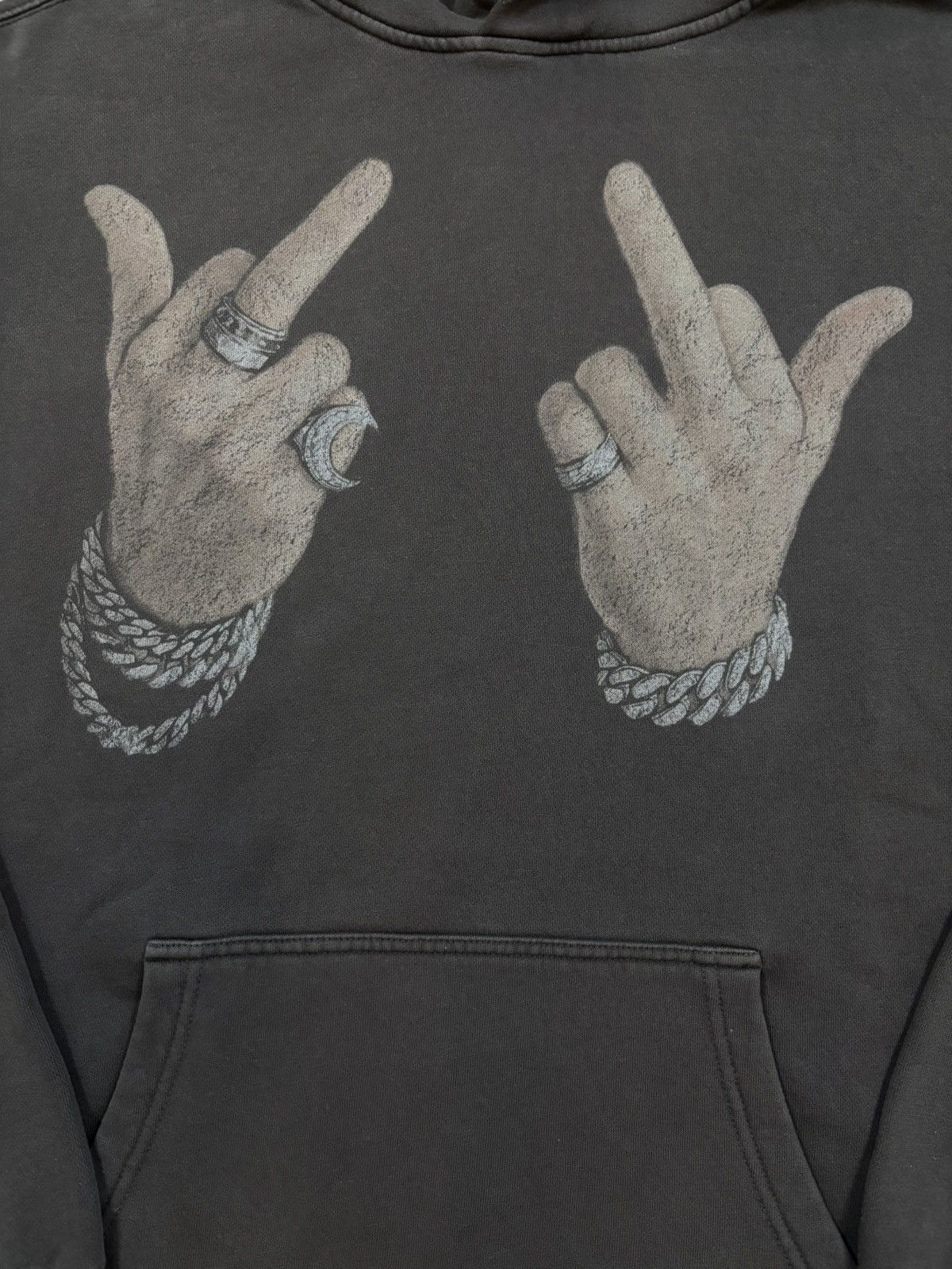 Other Warman Middle Fingers up Graphic Hoodie, Black Size US L / EU 52-54 / 3 - 4 Thumbnail