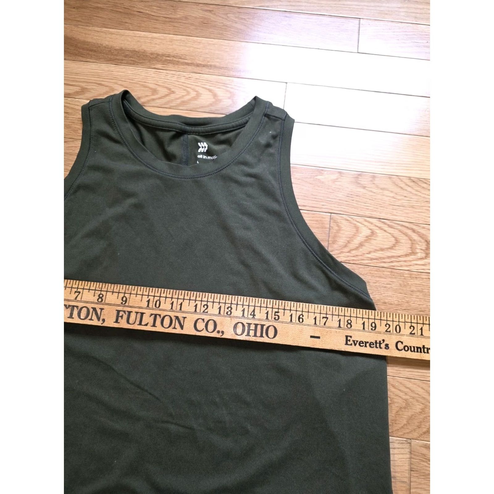 Vintage All In Motion Women's Tank Activewear Moisture Wicking Dark Green Large Size L / US 10 / IT 46 - 7 Thumbnail