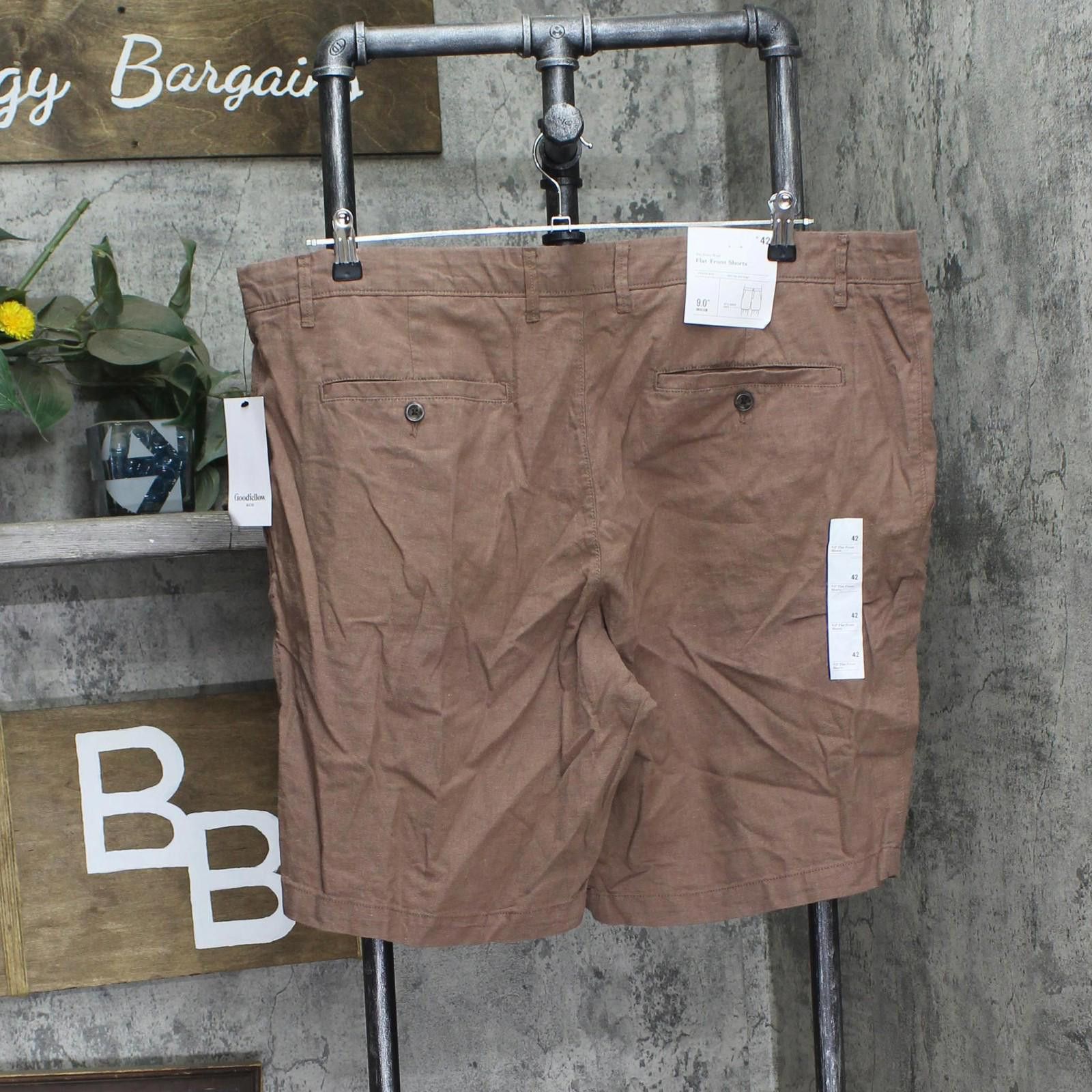 Other Nwt Goodfellow & Co Fit Flat Front Chino Shorts - Brown 42 Size US 42 / EU 58 - 2 Thumbnail