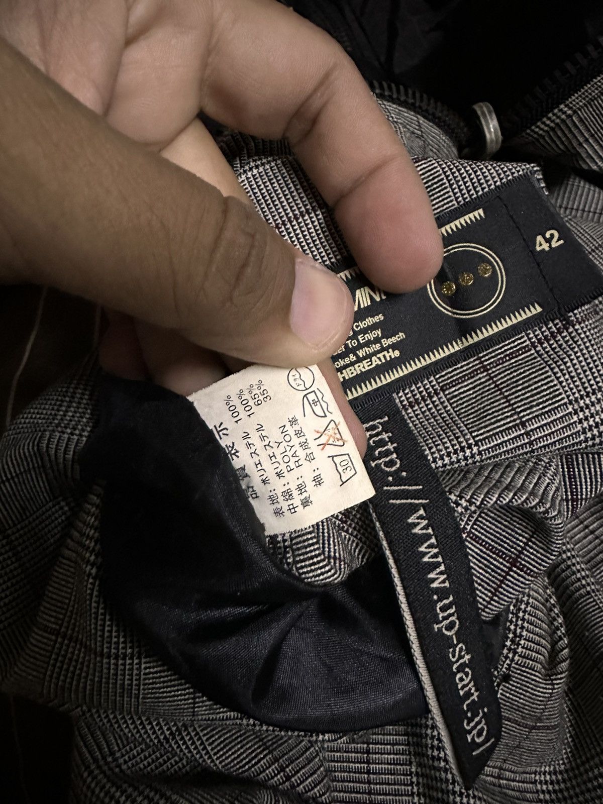 Number (N)ine Vintage Brthbreath reversible black smoke&white beech jack Size US M / EU 48-50 / 2 - 14 Thumbnail