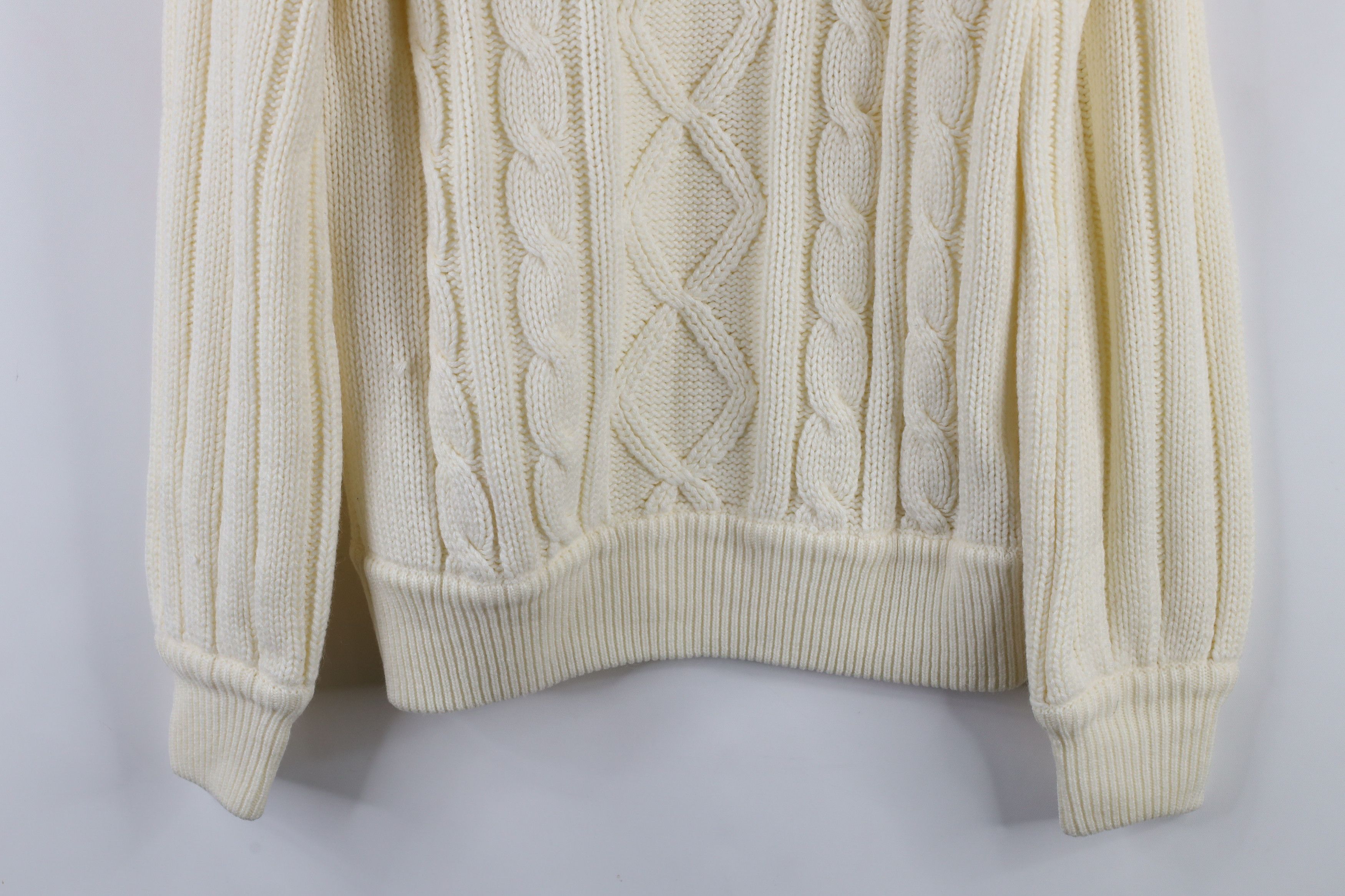 Vintage Vintage 70s Streetwear Chunky Cable Knit Fisherman Sweater Size US M / EU 48-50 / 2 - 3 Thumbnail