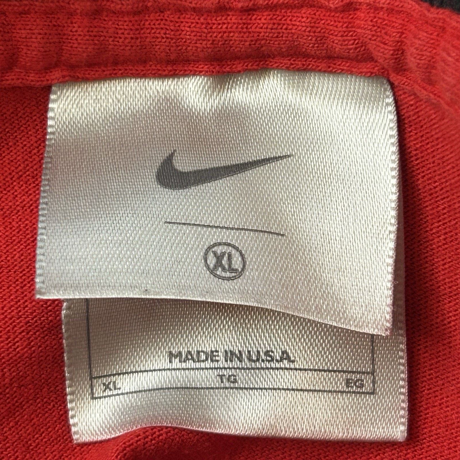 Nike Y2K Nike Ringer Tee XL Red Black Mini Swish Trim S/S USA Size US XL / EU 56 / 4 - 6 Thumbnail