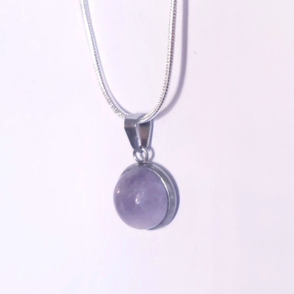 Handmade Natural Amethyst Crystal 925 sterling silver necklace Size ONE SIZE - 1 Thumbnail