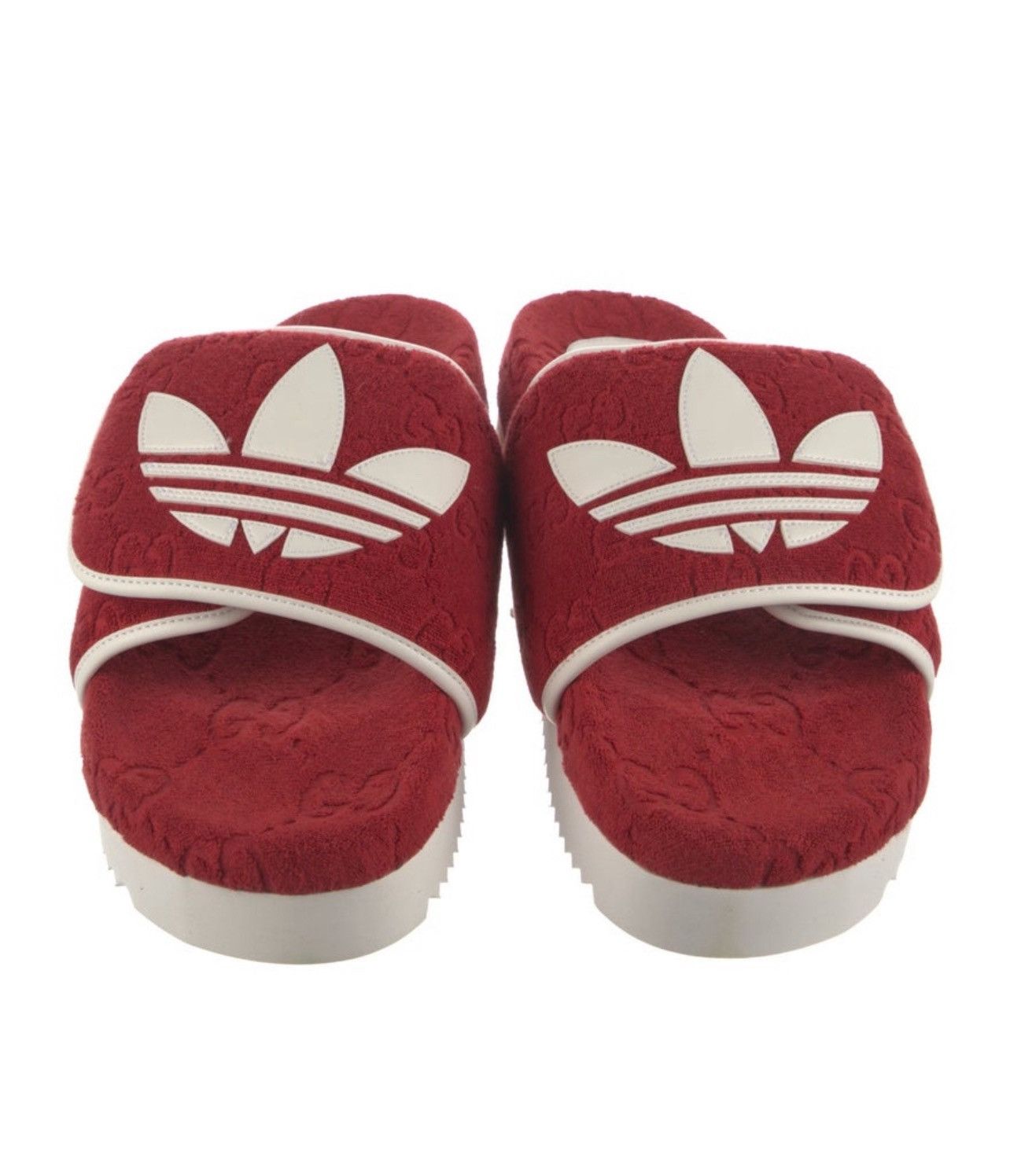 Adidas × Gucci X ADIDAS Terry Cloth GG Mens Platform Sandals in red Size US 12 / EU 45 - 5 Thumbnail