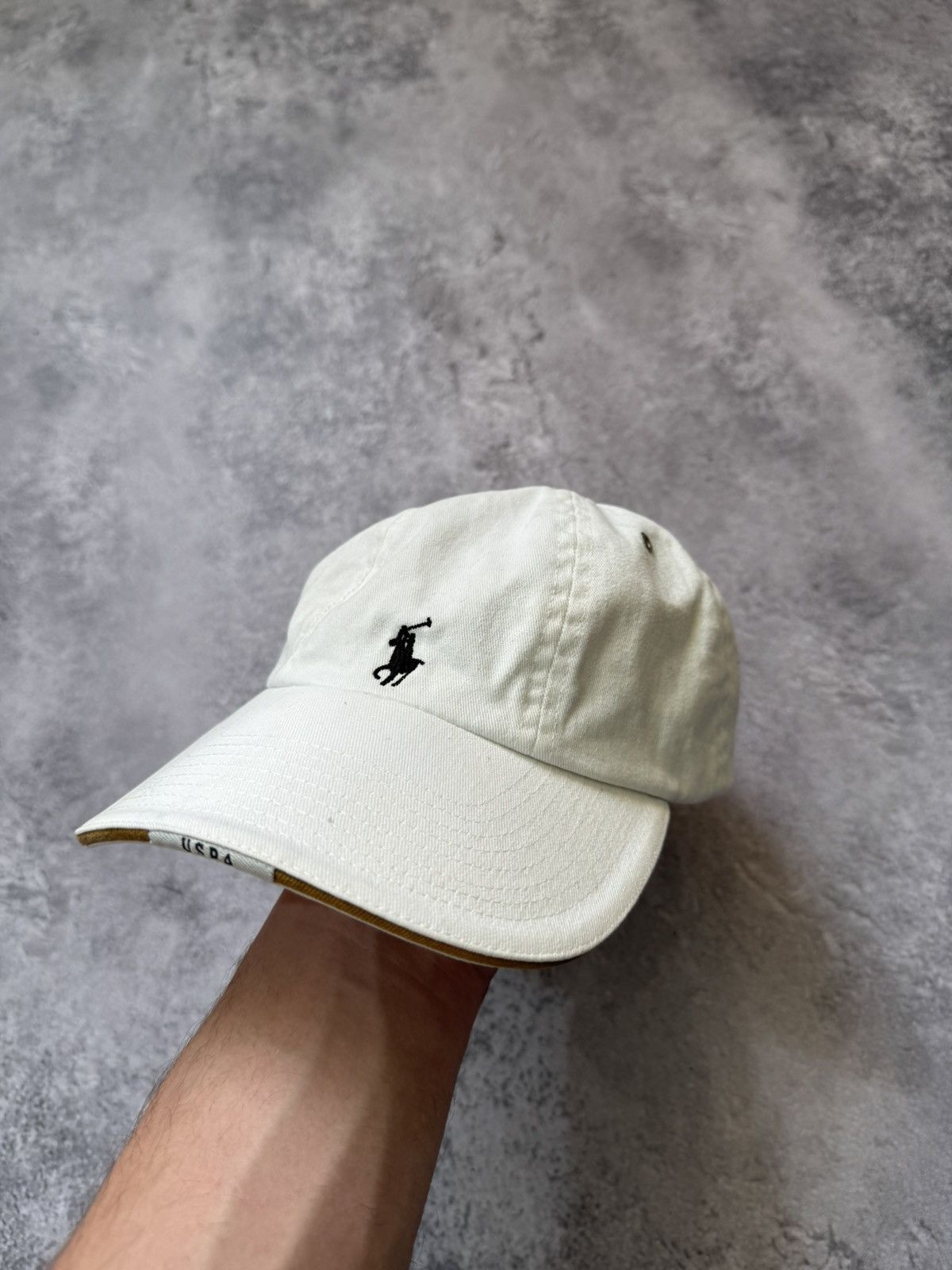 Polo Ralph Lauren × Vintage Vintage Polo Jeans company Ralph Lauren white cap hats Size ONE SIZE - 1 Thumbnail