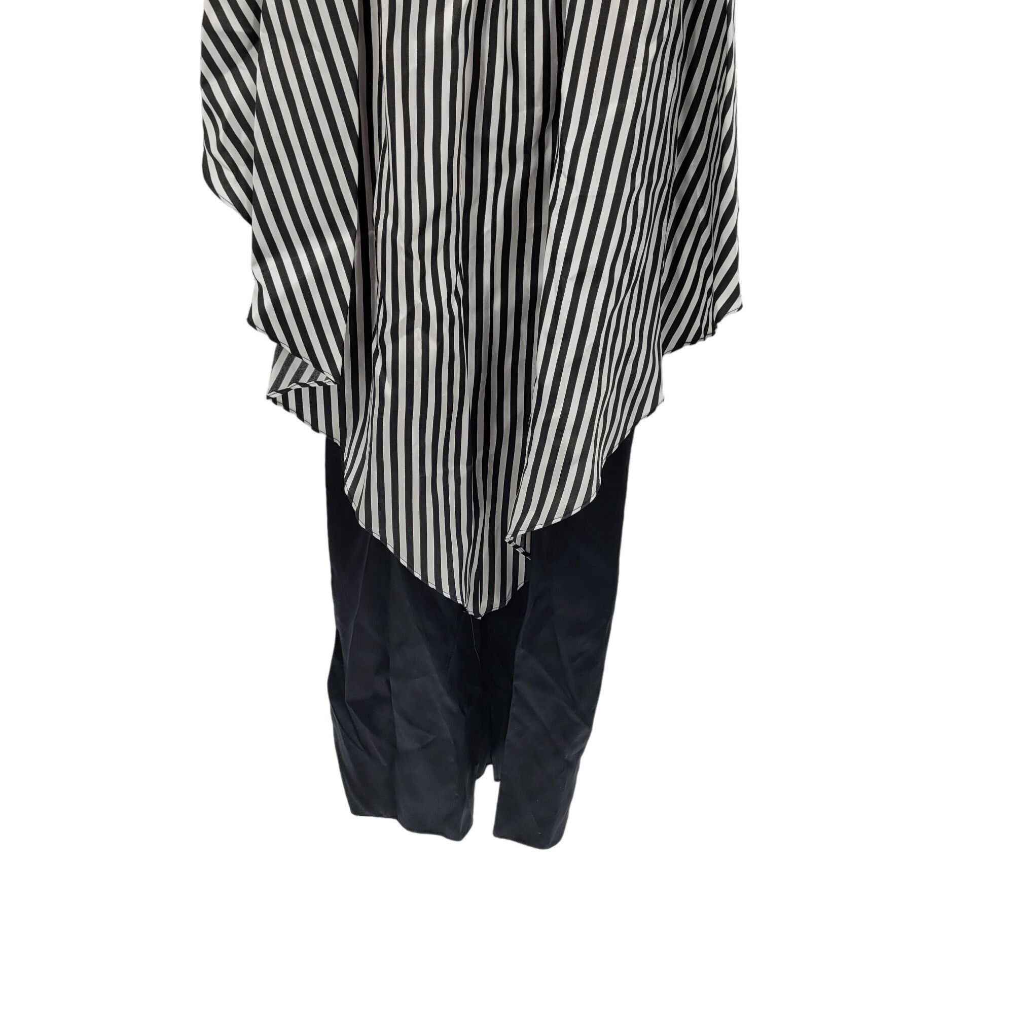 Vintage 80s Gown Maxi Dress XS Black Striped Bow Tail Beetlejuice Size XS / US 0-2 / IT 36-38 - 10 Thumbnail