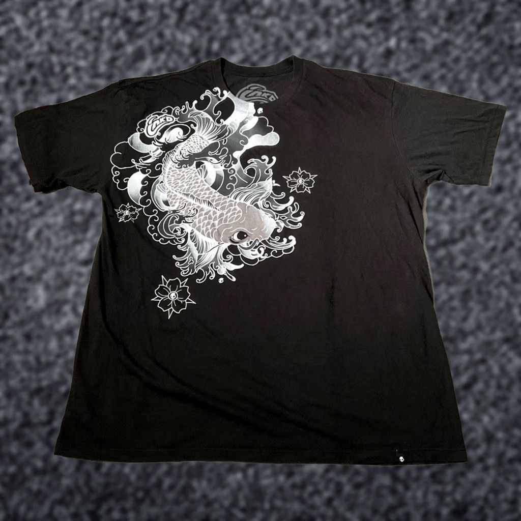 Skullcandy VINTAGE Ink'd Skullcandy Shirt XL Black White Koi Fish Graphic Print Tee Casual Mens Size US XL / EU 56 / 4 - 1 Thumbnail