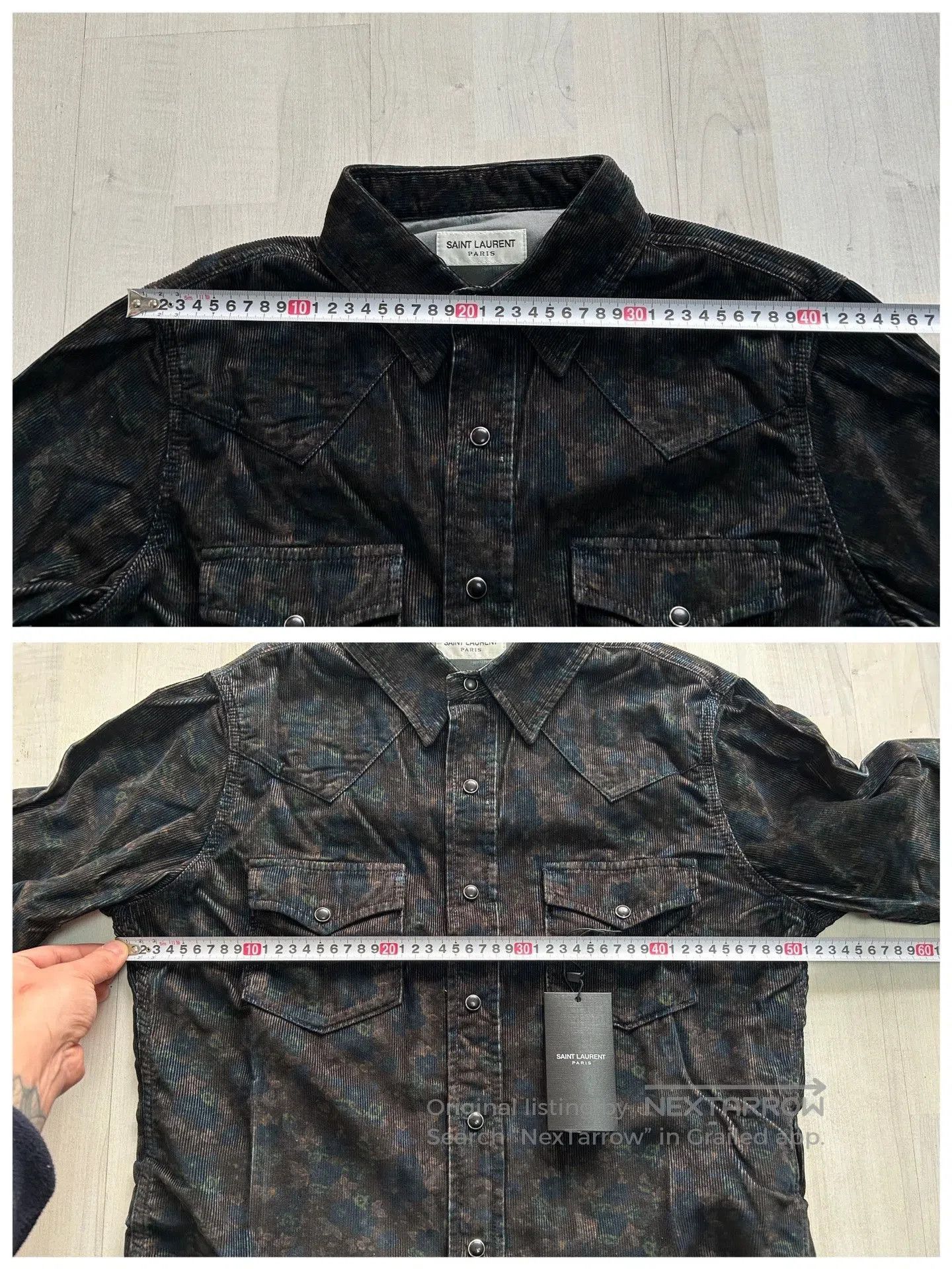 Saint Laurent Paris Saint Laurent Men's Printed Cotton Shirt. Size US S / EU 44-46 / 1 - 8 Thumbnail