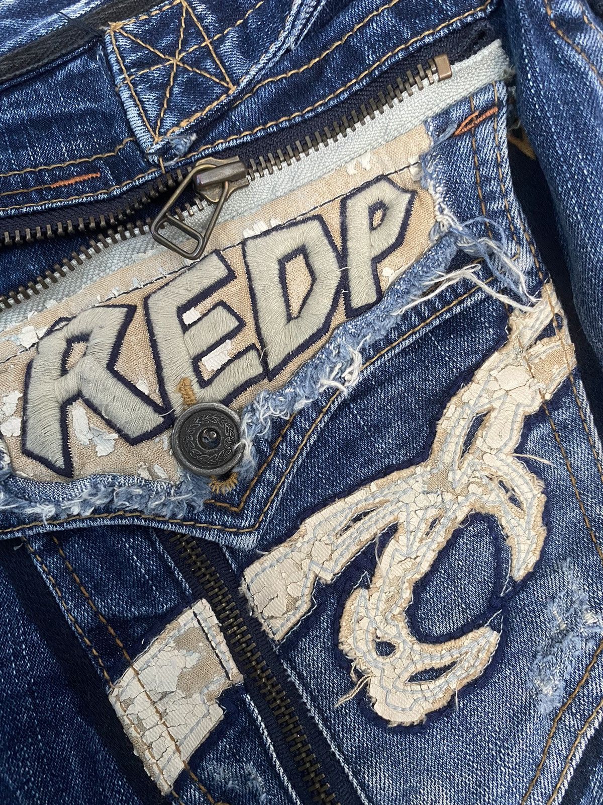 Hysteric Glamour Flare Jeans Red Pepper Japanese Brand Boot Cut Denim Pants Size US 31 - 8 Thumbnail