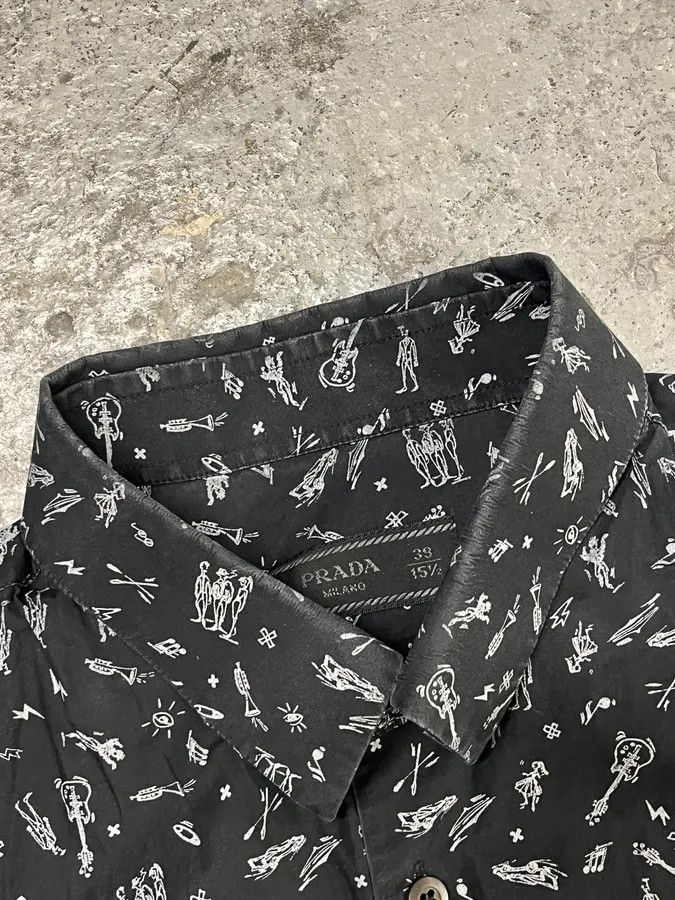 Prada 2010s Prada Black Mafia Relaxed Shirt Size US S / EU 44-46 / 1 - 8 Thumbnail