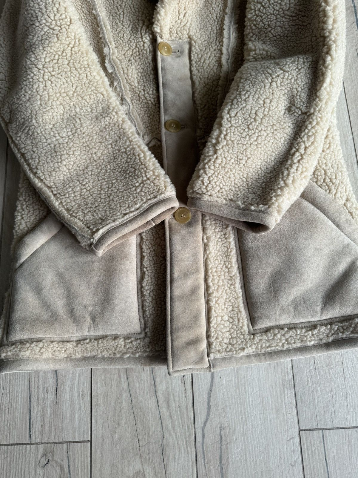Maison Margiela Maison Margiela X H&M Ship Suit Pattern Cream Coat Size US M / EU 48-50 / 2 - 8 Thumbnail
