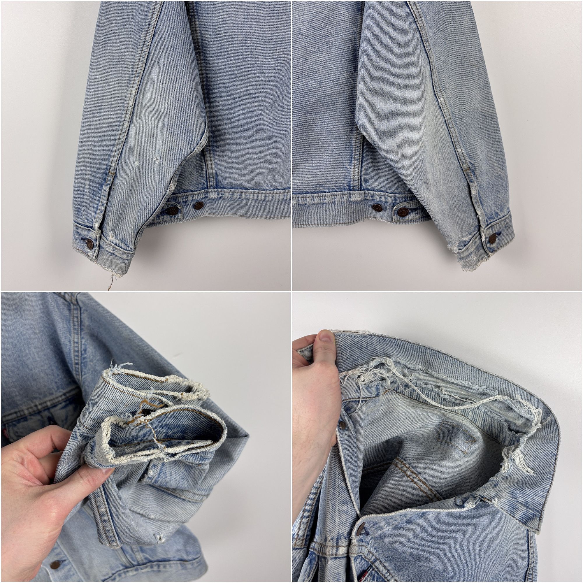 Levi's × Levi's Vintage Clothing Vintage Levis Denim Jacket Jean Trucker Made In USA L Size US L / EU 52-54 / 3 - 6 Thumbnail