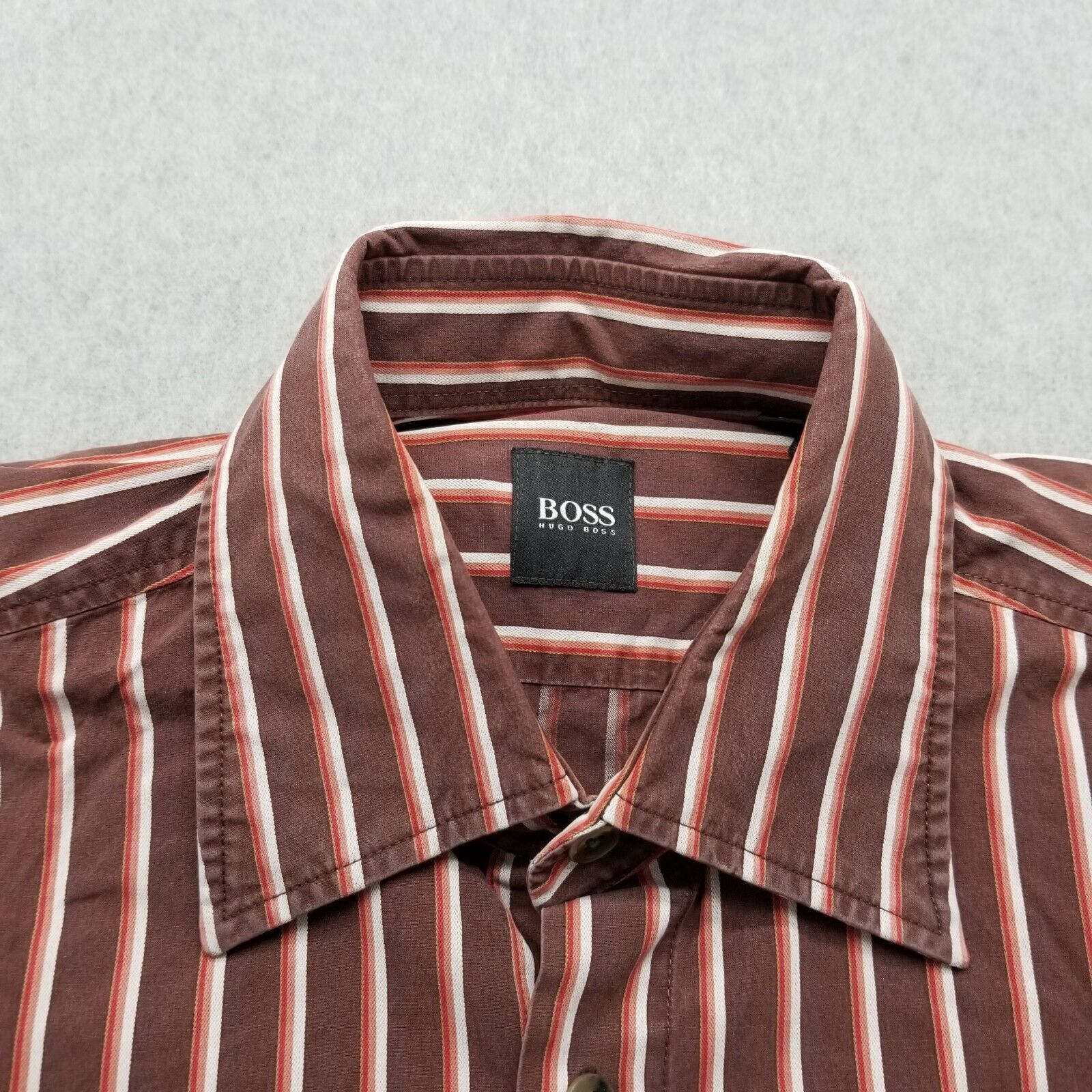 Hugo Boss Boss Shirt Mens Striped Button Up Long Sleeve Pocket Size US S / EU 44-46 / 1 - 6 Thumbnail