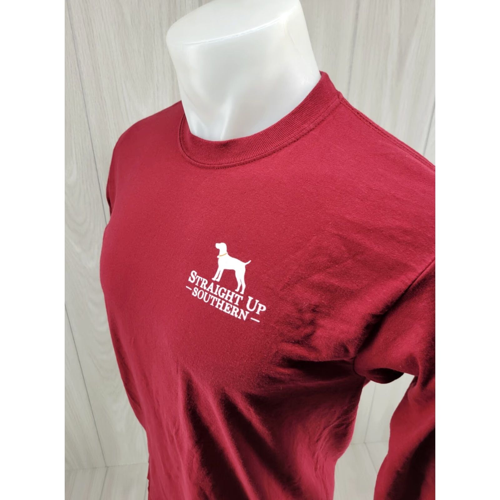 Vintage Straight Up Southern Shirt Long Sleeve Adult Medium Red 223 Rem Size M / US 6-8 / IT 42-44 - 4 Thumbnail