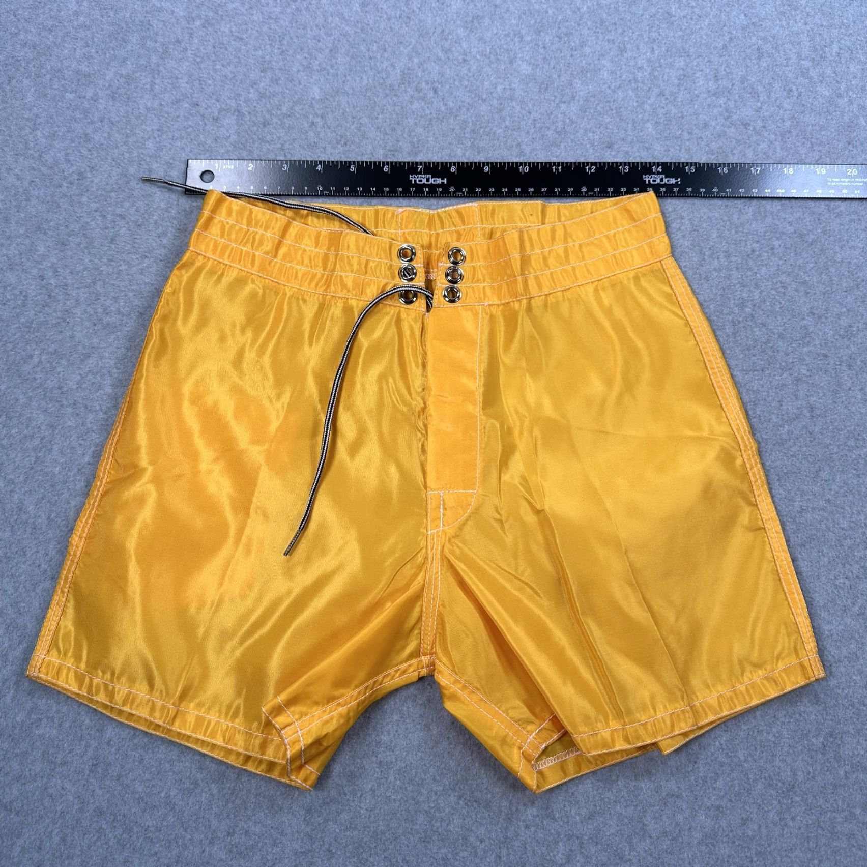Vintage Birdwell Beach Britches Board Shorts Mens Medium Yellow Nylon Surf Swim Quick Dry Lightweight Size US 28 / EU 44 - 2 Thumbnail