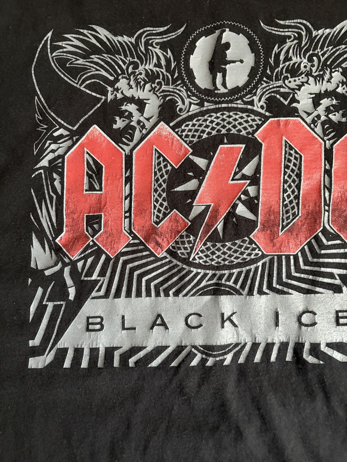 Vintage AC/DC ‘Black Ice’ Vintage Album Promo Tour Black T-Shirt Size US L / EU 52-54 / 3 - 2 Thumbnail