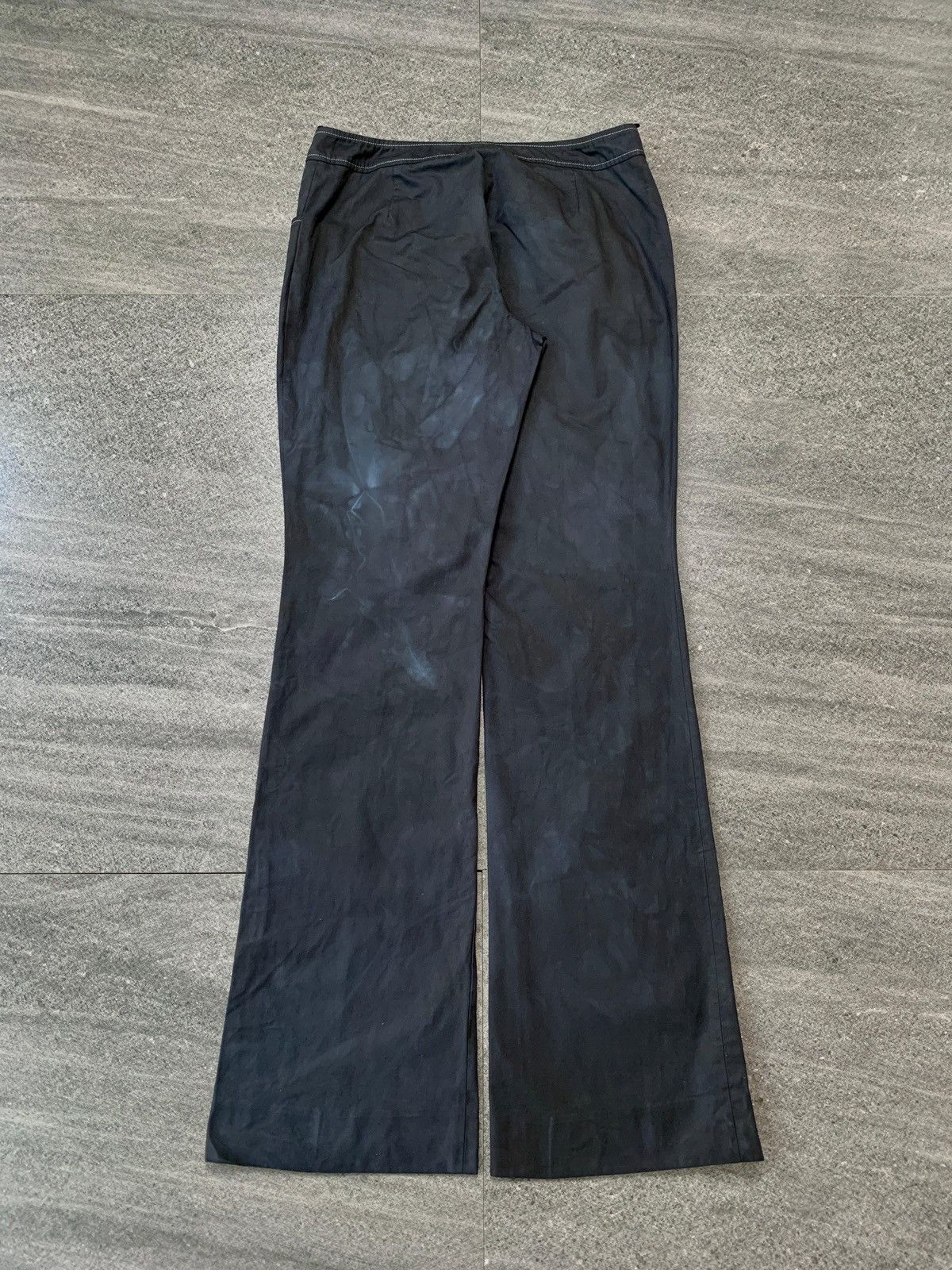 Gucci 2000s Black Dyed Flared Belted Trousers - 29” Size US 29 - 19 Thumbnail