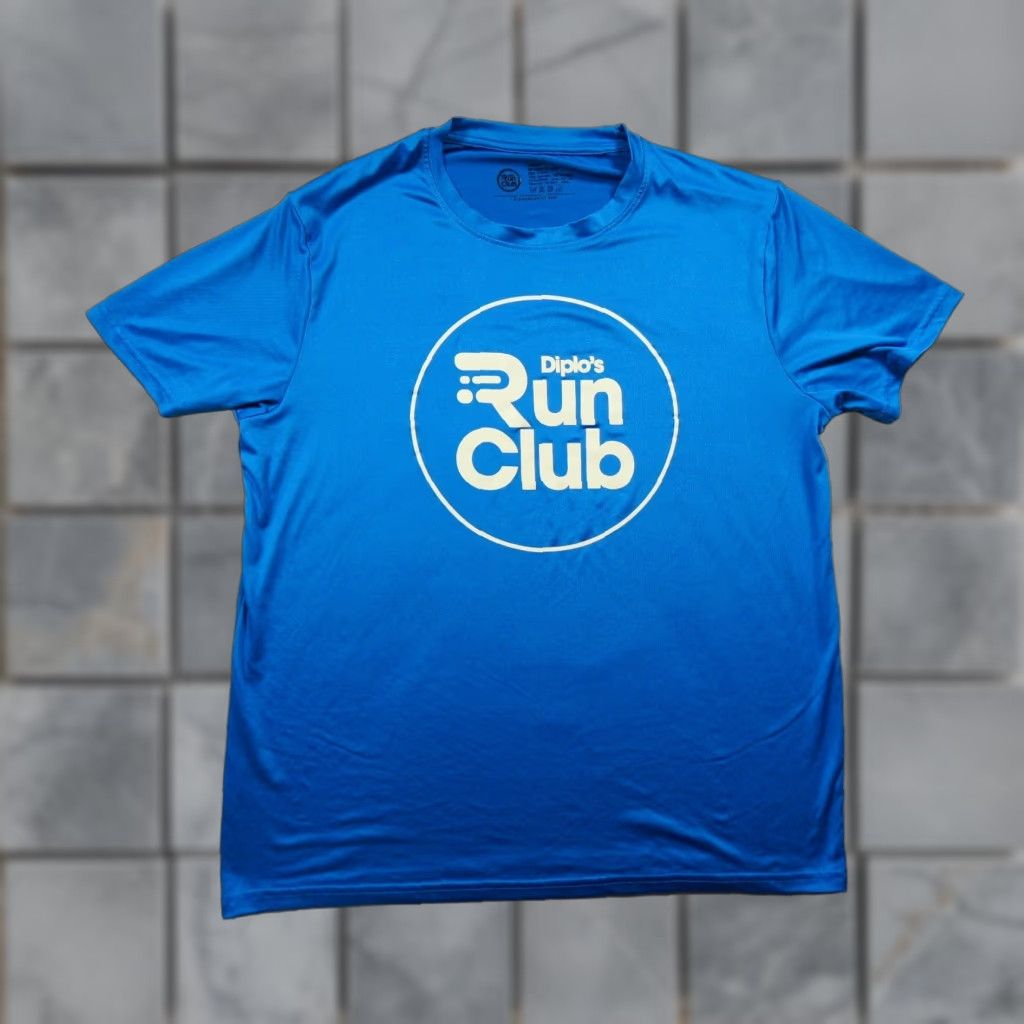 Vintage Diplos Run Club Shirt Adult Large Blue Running Training Stretch Short Sleeve Size US L / EU 52-54 / 3 - 1 Thumbnail