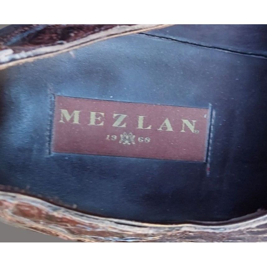 Mezlan Mezlan Mens Genuine Alligator Brown Dress Shoes Size 13M V01 Size US 13 / EU 46 - 4 Thumbnail