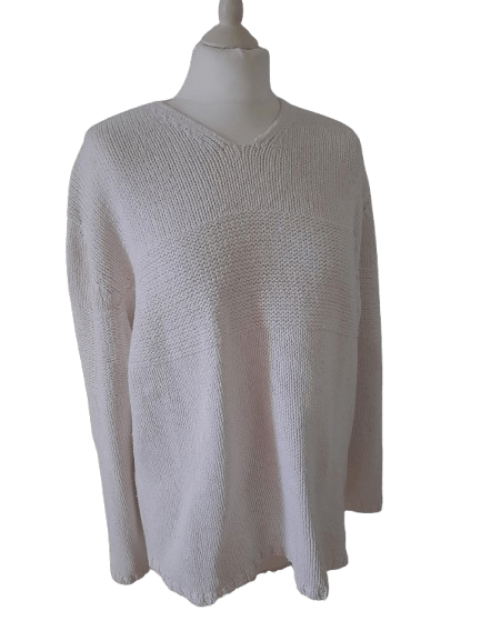 Valentino White Wool Knit Valentino Sweater Size L / US 10 / IT 46 - 4 Thumbnail