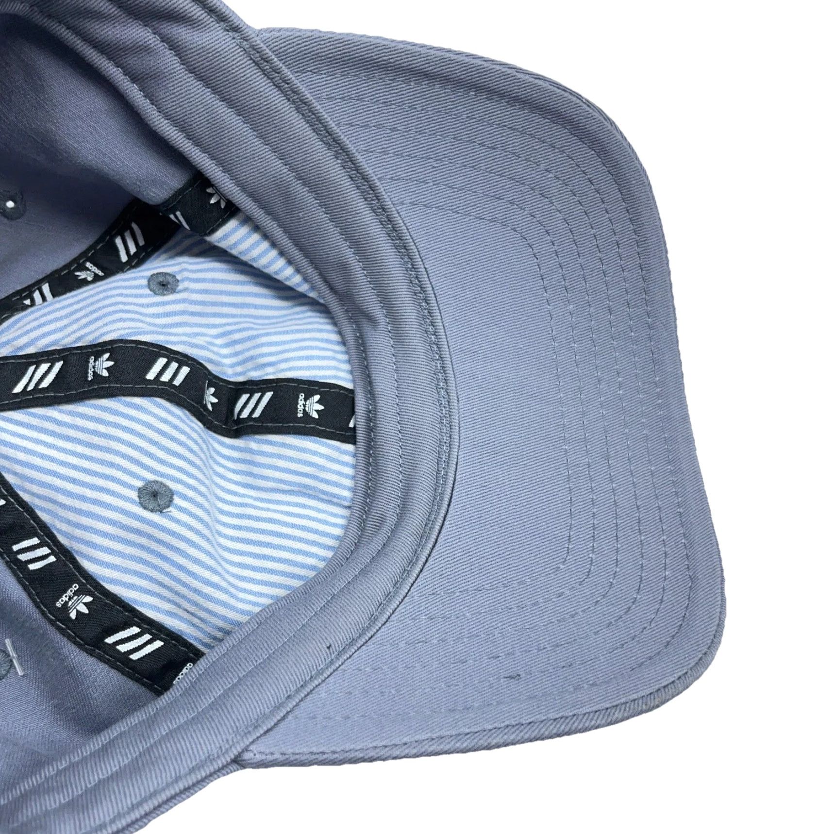 Adidas Adidas Hat Cap Strap Back Gray White Baseball Dad Trefoil Spell Out Twill AD21 Baseball Cap Mens One Size Gray Twill Logo Outdoor Sports Classic Retro Size ONE SIZE - 6 Thumbnail