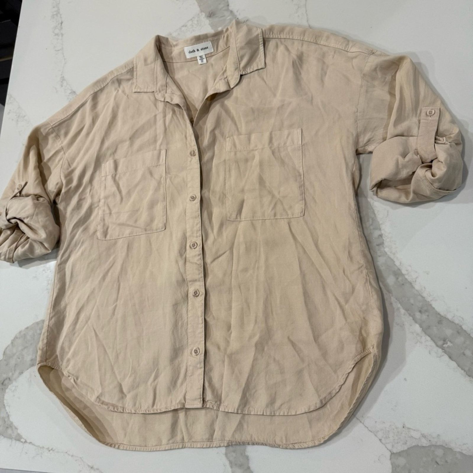 Anthropologie Cloth & Stone x Anthropologie Button Down Blouse Womens XL Size XL / US 12-14 / IT 48-50 - 2 Thumbnail