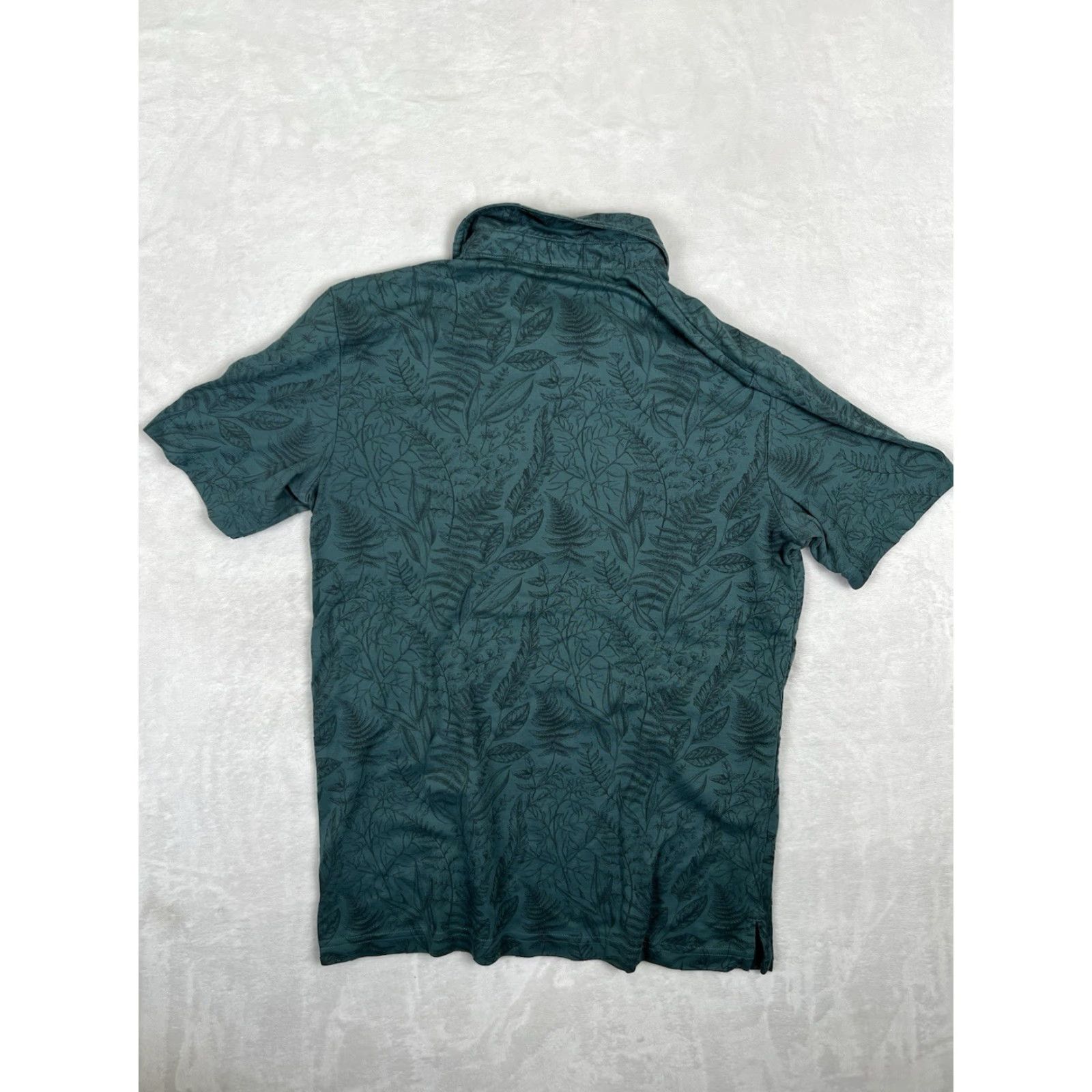 TravisMathew Travis Mathew Polo Shirt Green Leaf Floral Collared M Men's Regular Golf Casual Activewear Polo Shirt Size US M / EU 48-50 / 2 - 6 Thumbnail