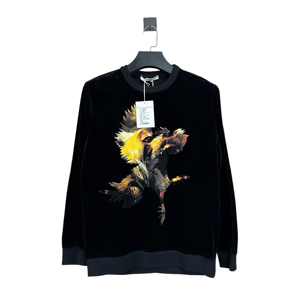 Givenchy Velvet Sweatshirt 2014秋冬物 Givenchy Black Velvet Faun Cross Sweatshirt | Grailed