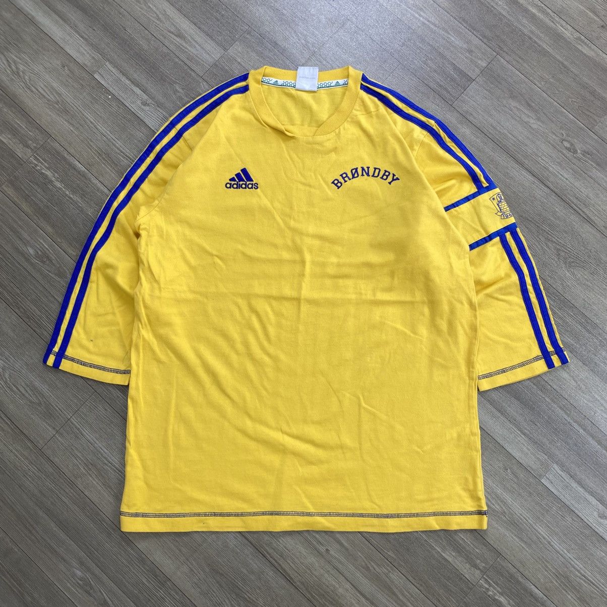 Adidas 1990s Vintage Adidas Brondby Sweden World Cup Reglan Tee Size US M / EU 48-50 / 2 - 1 Thumbnail