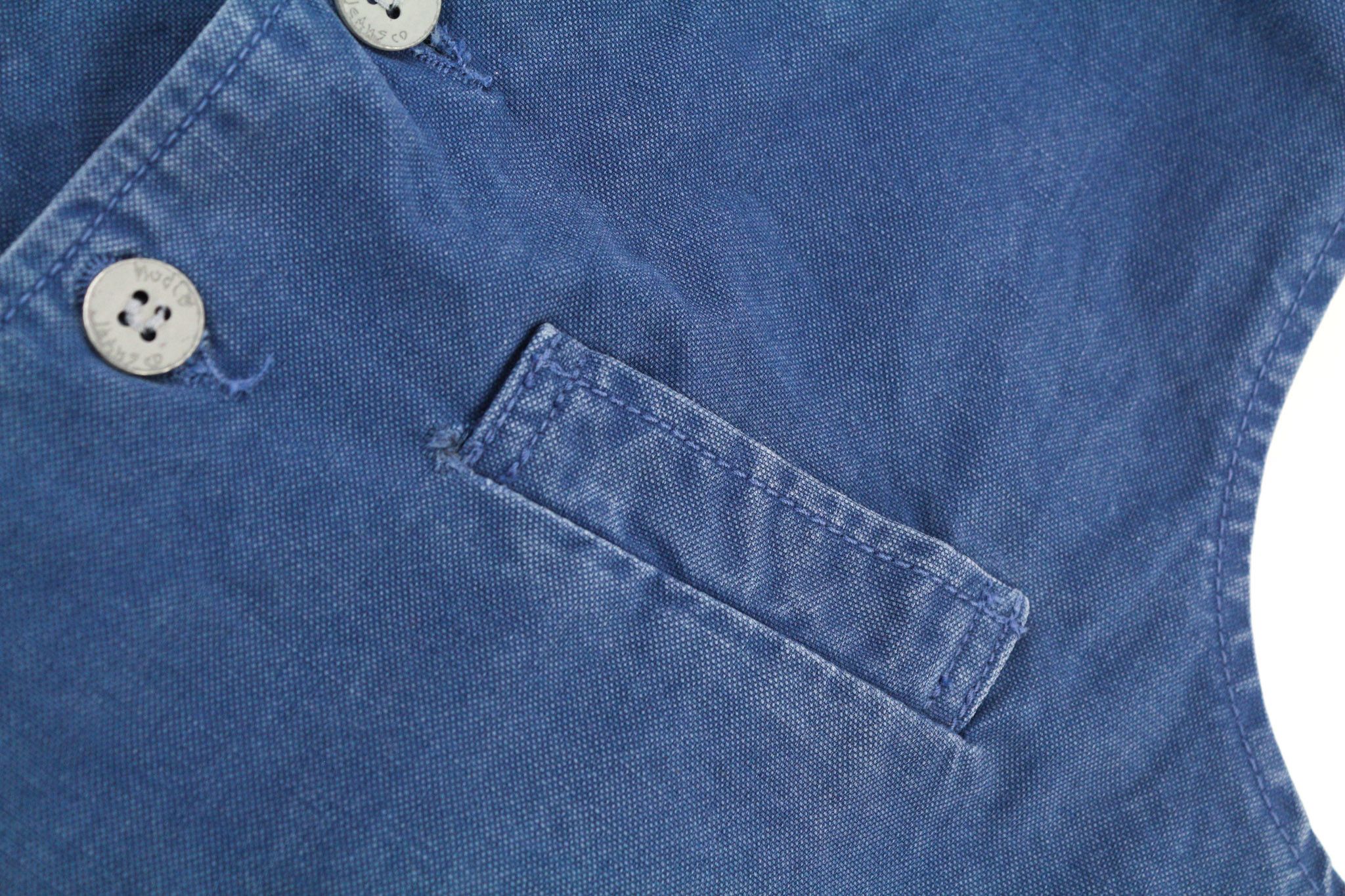 Nudie Jeans GUSTAV M Oden Blue Organic Buttoned Thin Vest 80718 Size US M / EU 48-50 / 2 - 7 Thumbnail