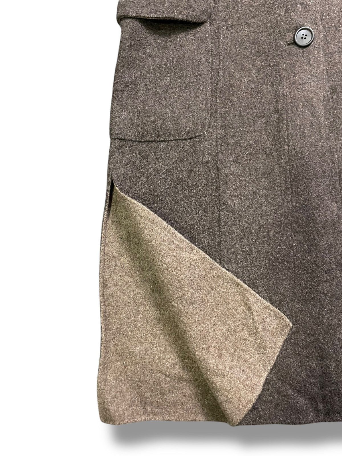 Designer × Vintage Christian Aujard Hooded Alpaca Wool Blend Long Coat (37) Size US S / EU 44-46 / 1 - 5 Thumbnail
