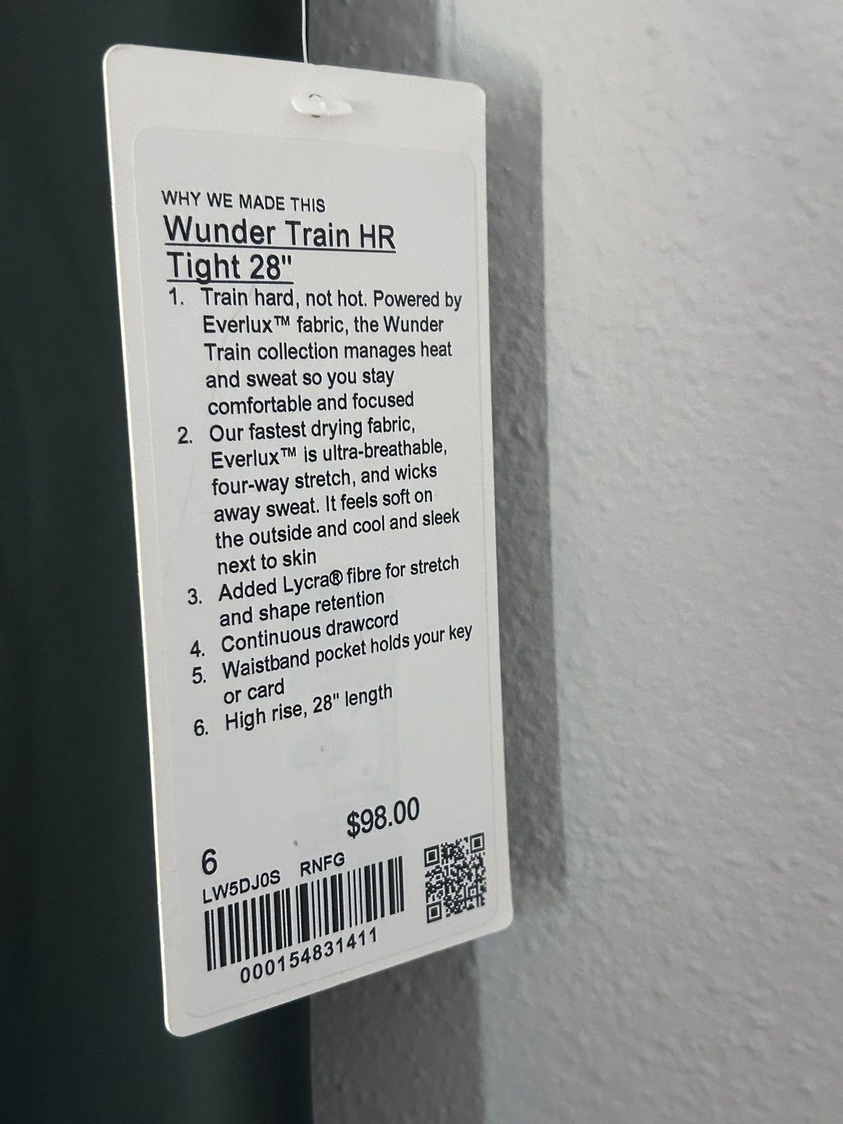Lululemon Lululemon Wunder Train Tight 28"Rainforest Green 6 NWT Size 28" / US 6 / IT 42 - 8 Thumbnail