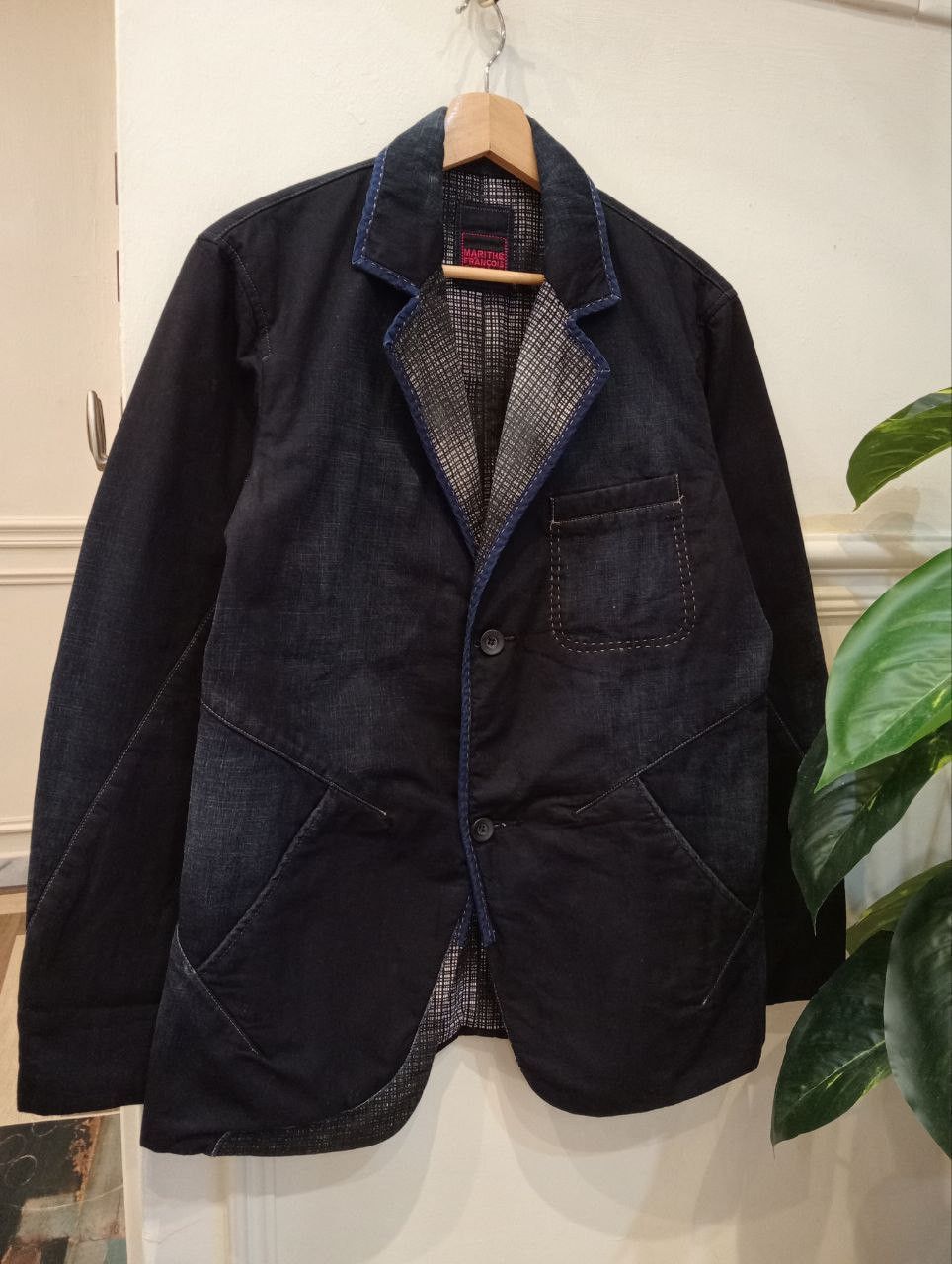 Marithe + Francois Girbaud MARITHE FRANCOIS GIRBAUD JAPAN DENIM INDIGO TAILORED JACKET Size US M / EU 48-50 / 2 - 1 Thumbnail