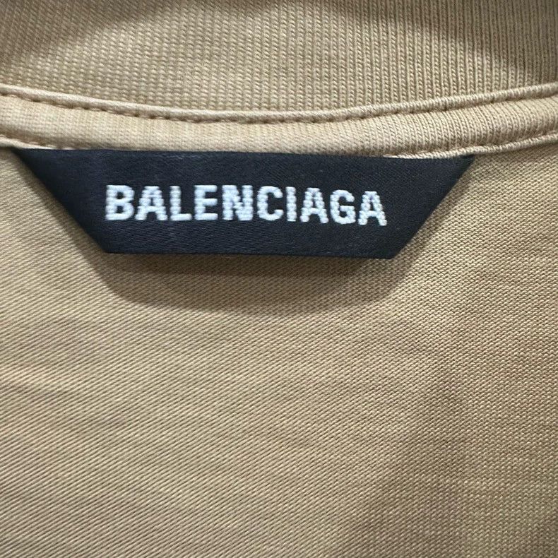 Balenciaga Balenciaga Khaki embroidered Logo short sleeve Size US S / EU 44-46 / 1 - 3 Thumbnail
