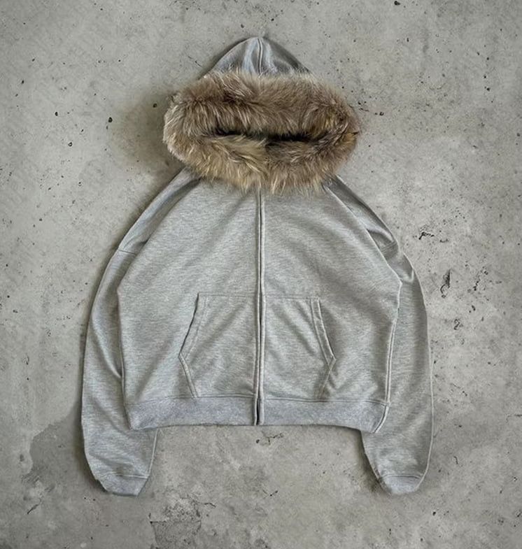 whataboutyourfriend fur zip hoodie