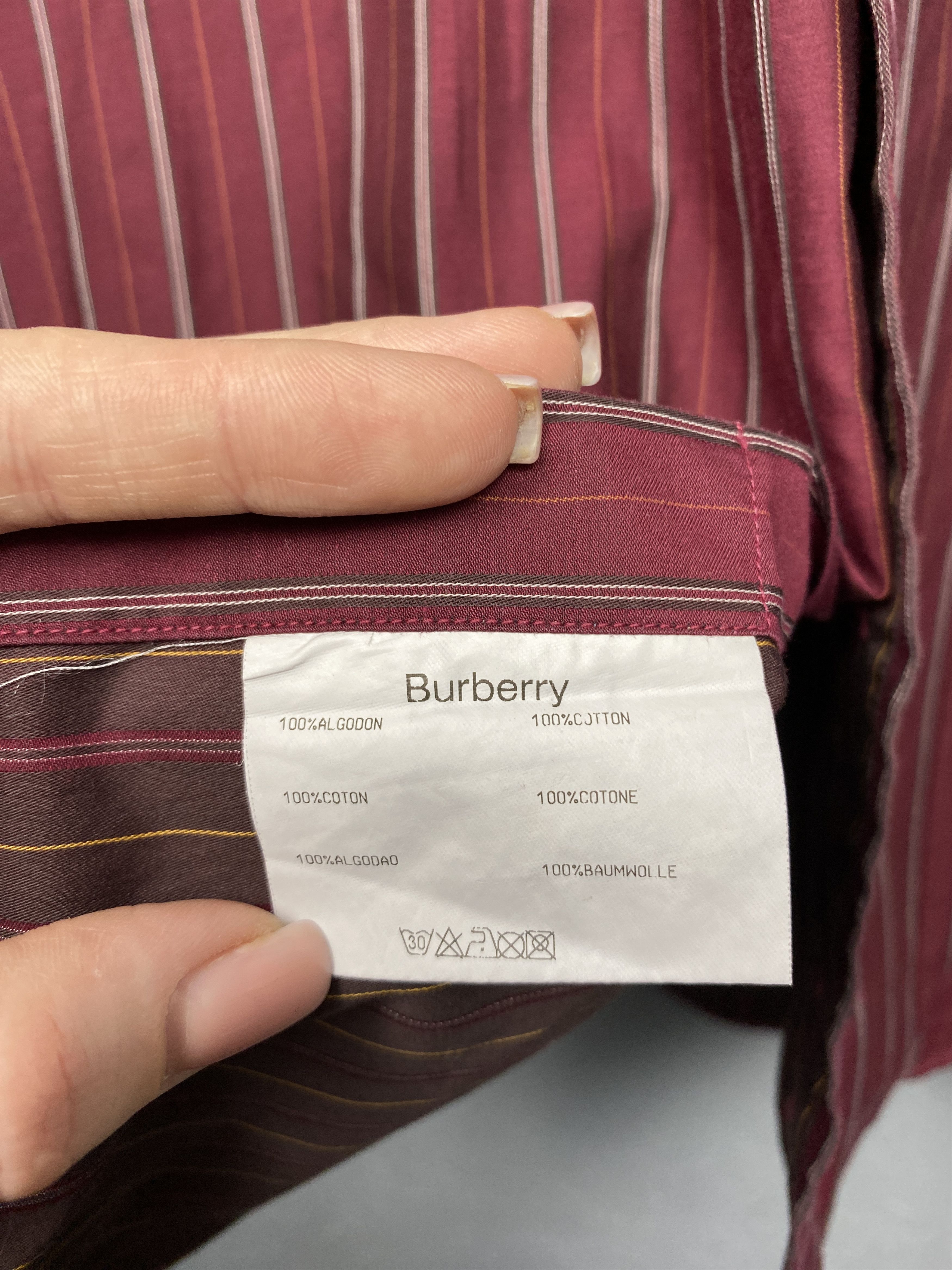 Burberry × Vintage Burberry London Vintage Mens Long Sleeve Shirt Size US L / EU 52-54 / 3 - 4 Thumbnail