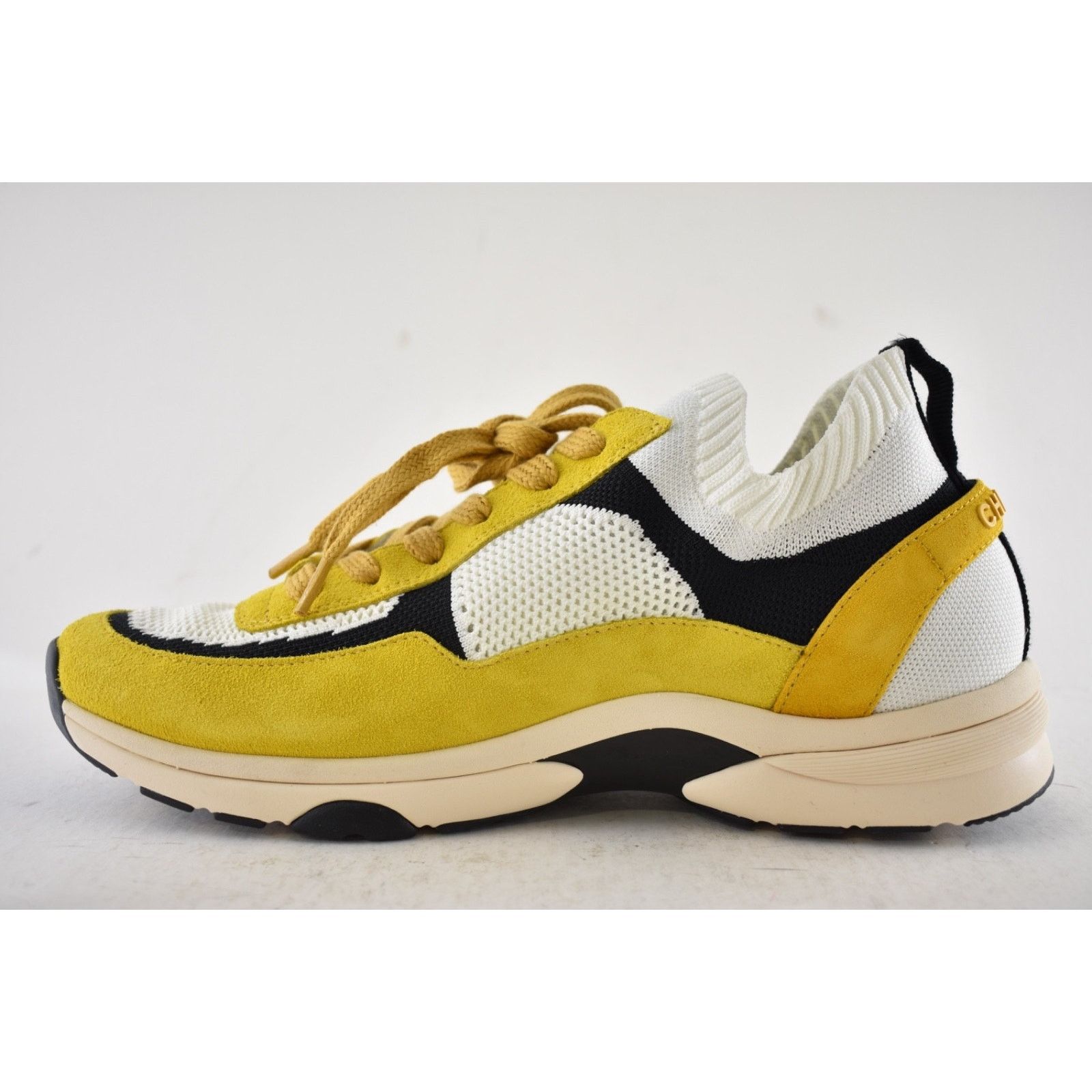 Chanel Mens Suede Knit CC Logo Low Trainer Sneaker Size US 11 / EU 44 - 9 Thumbnail