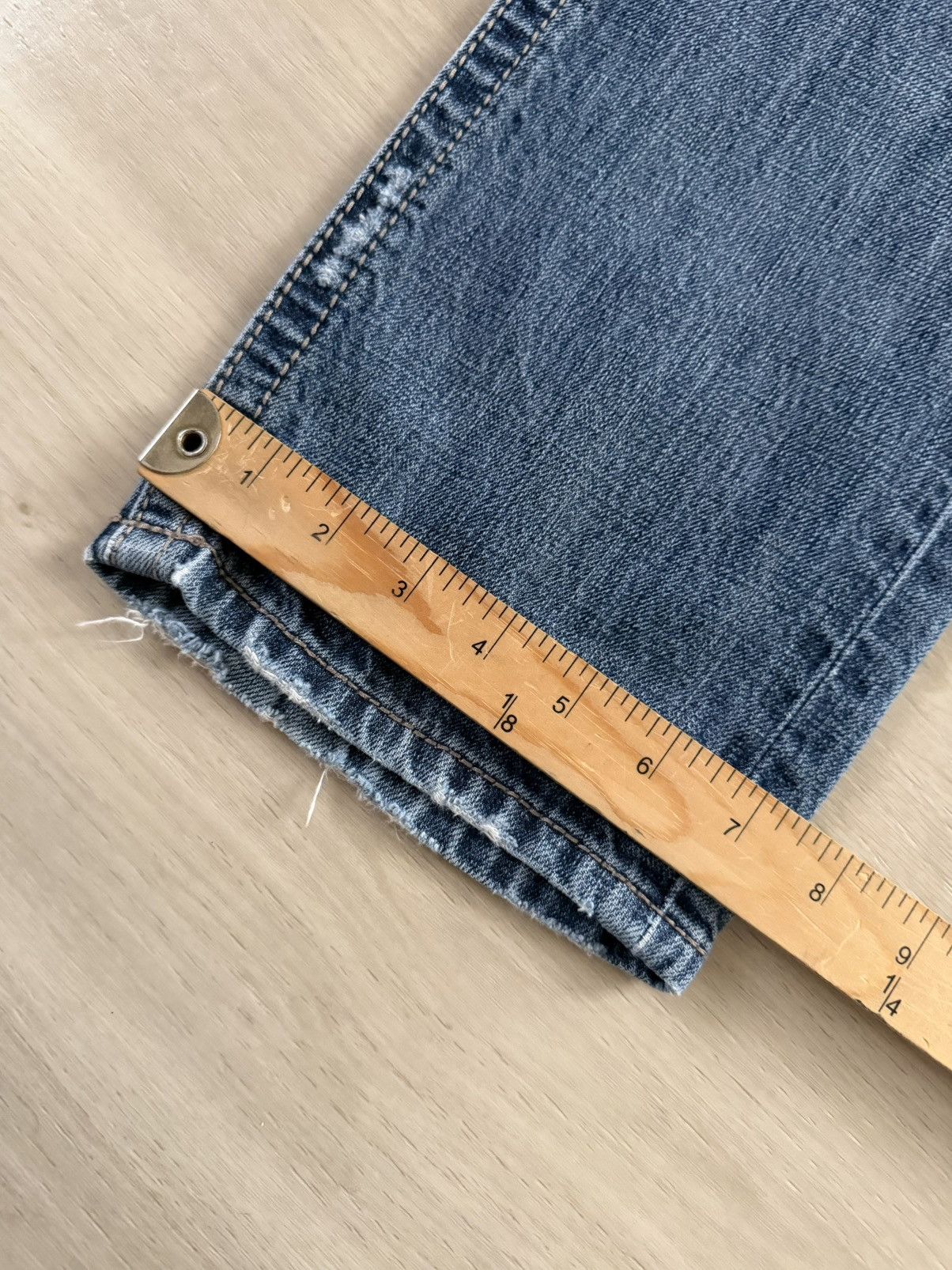 Mek Denim Vtg Y2K MEK Denim Durham Distressed Boot Cut Sz 32x32 *33x30 Size 32" / US 10 / IT 46 - 6 Thumbnail