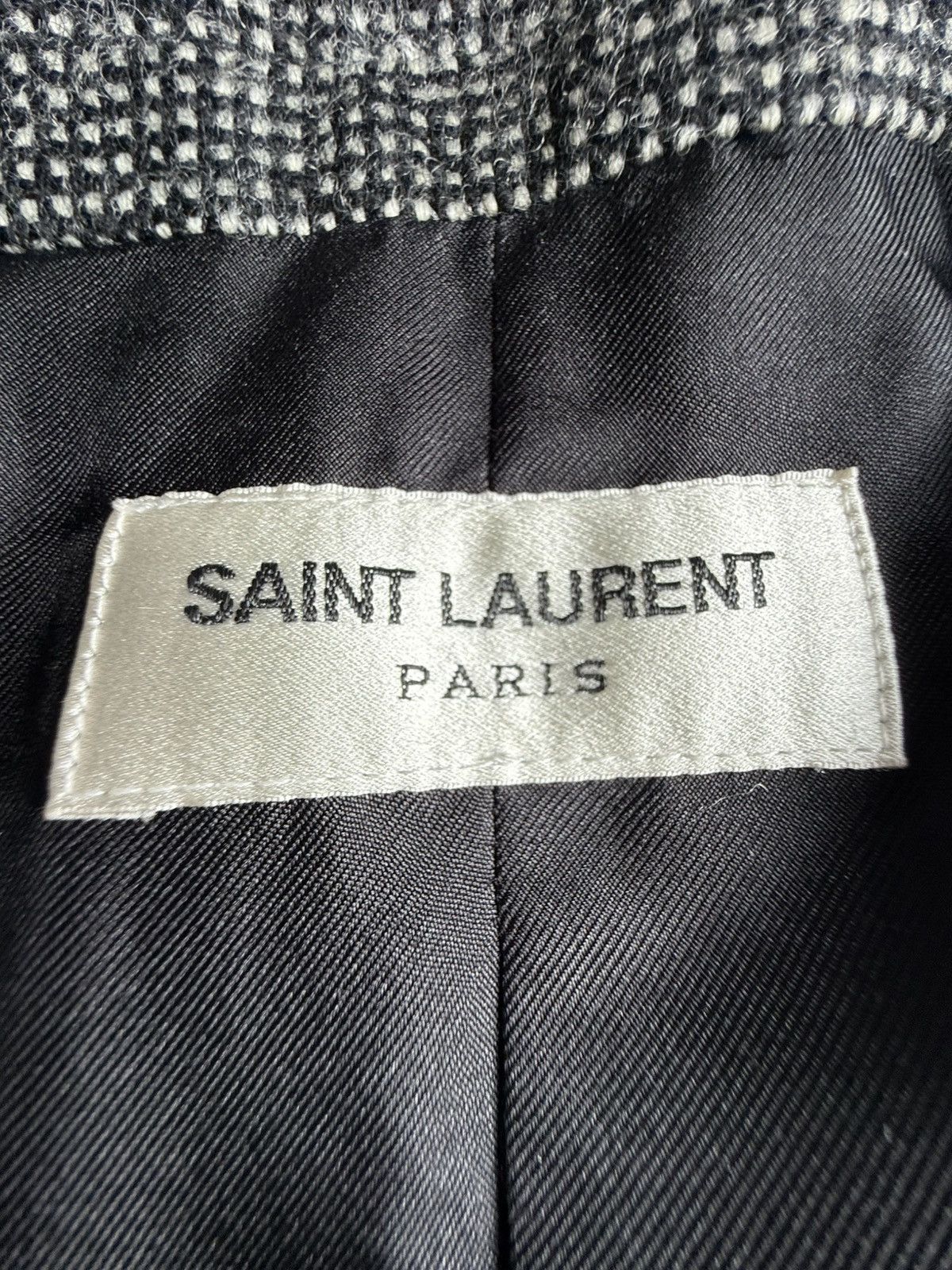 Saint Laurent Paris Saint Laurent herringbone notch lapel suit jacket 48 Size 38R - 16 Thumbnail