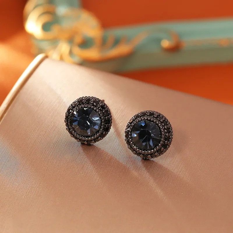 Jewelry Silver Sparkly Geometric Copper Ear Studs Size ONE SIZE - 4 Thumbnail