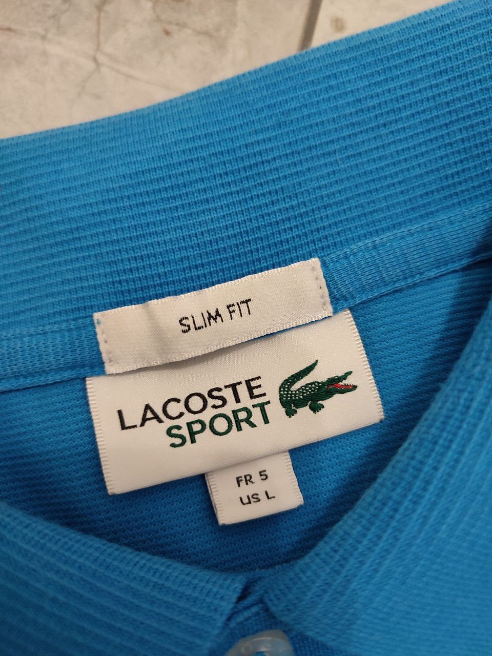 Lacoste Lacoste Sport slim fit blue Short Sleeve Polo Shirt L size Size US L / EU 52-54 / 3 - 6 Thumbnail
