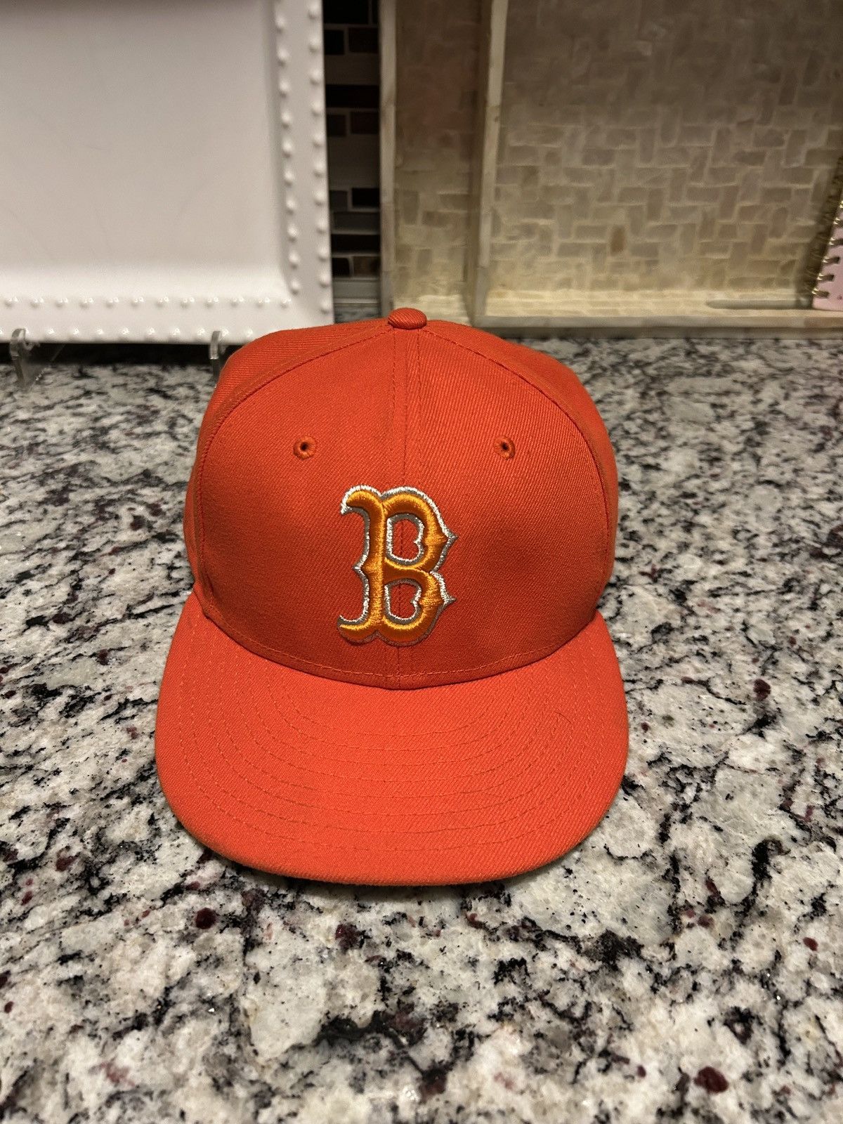 New Era Boston RedSoxs New Era Hat Orange Size ONE SIZE - 1 Thumbnail