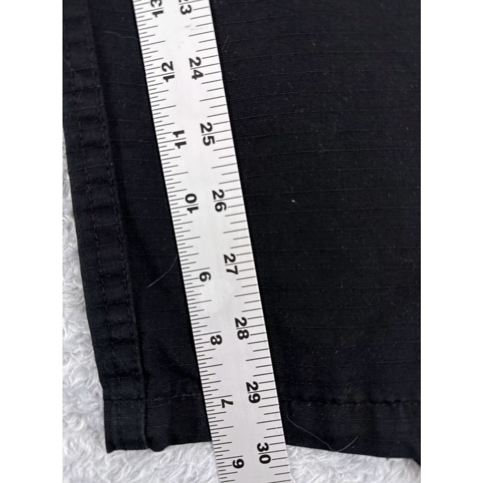 Vintage Galls Cargo Pants Mens Regular Black Cotton Canvas Cargo Pocket Relaxed Straight 30in Inseam 34in Waist Baggy Workwear Military Style Trousers Size US 31 - 7 Thumbnail