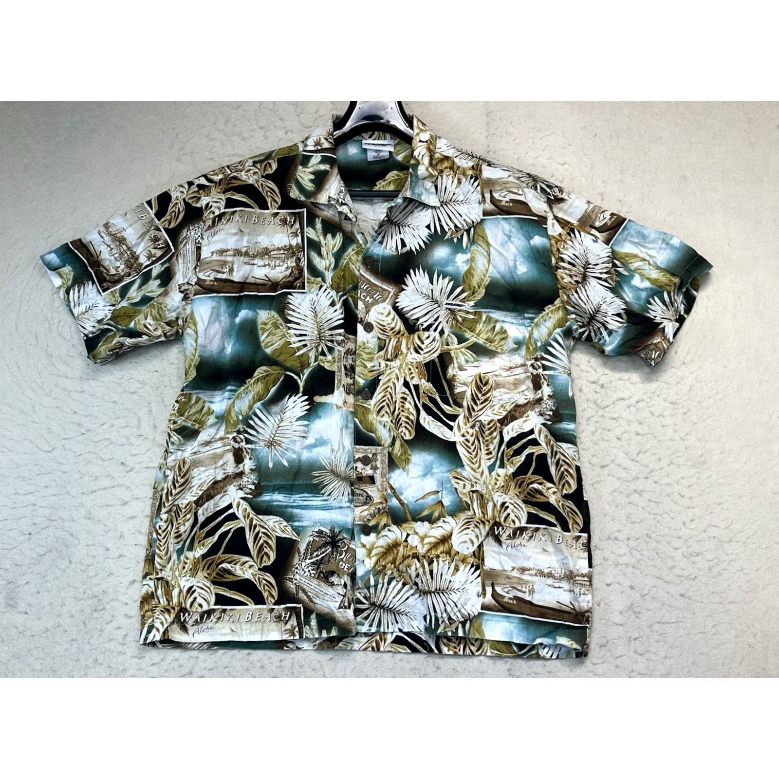 ALOHAS Vtg Turf Wear Hawaiian Shirt 100% Cotton Short Sleeve Floral Beach Aloha XL USA Men Regular Button-Up Collared Multicolor Navy? Size US XL / EU 56 / 4 - 2 Thumbnail