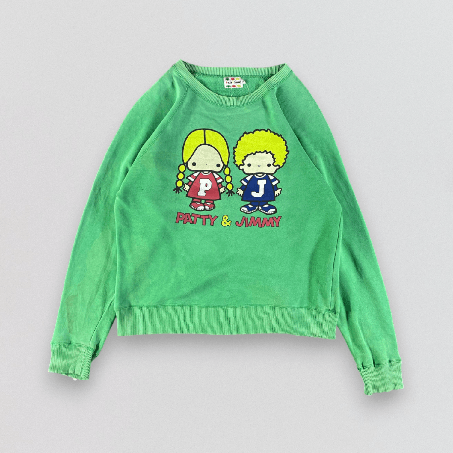 image of Vintage Patty & Jimmy Faded Green Sweatshirt, Men's (Size Medium)