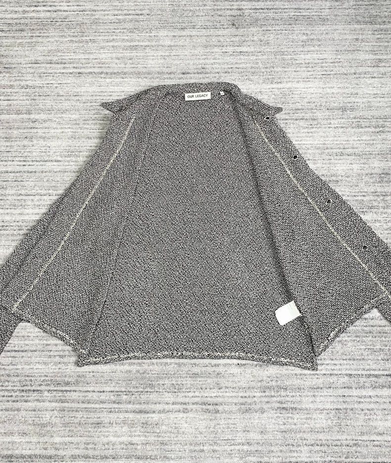 Our Legacy Our LegacySnowflake Knitted Cardigan Black and White Coarse Size US S / EU 44-46 / 1 - 3 Thumbnail