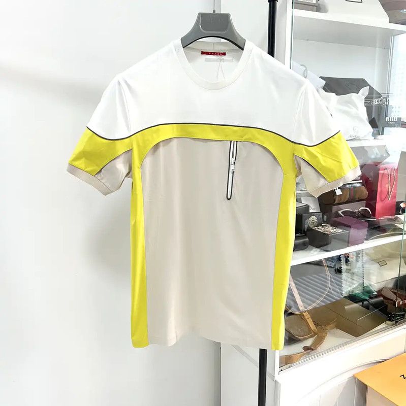Prada Prada Men's Summer Colorblock Cotton T-Shirt Size US M / EU 48-50 / 2 - 1 Thumbnail