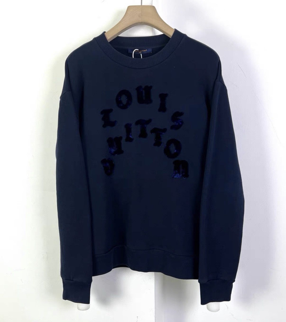 Louis Vuitton Blue Long Sleeve Sweatshirt with Text Print Size US L / EU 52-54 / 3 - 1 Thumbnail
